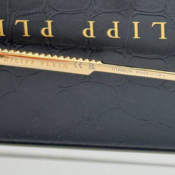 NEW PHILIPP PLEIN STUD SPP076V 400G GOLD MEN SUNGLASSES PHILIPP PLEIN - Picture 9 of 11